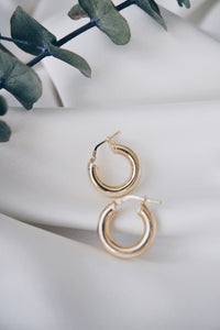 Small bold hoop earrings