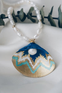 Matera seashell pearl necklace