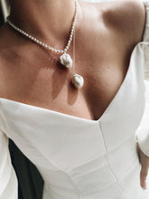 Peggy silver baroque pearl necklace