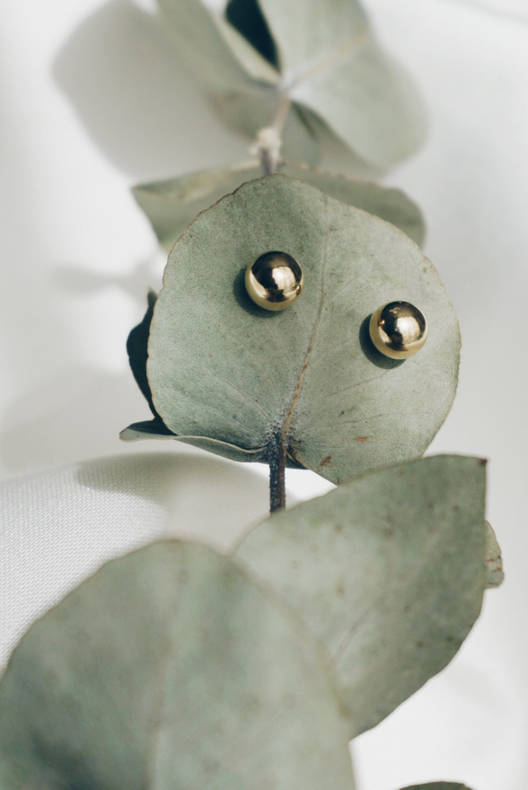 Medium bead stud earrings