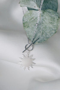 Sun toggle chain necklace