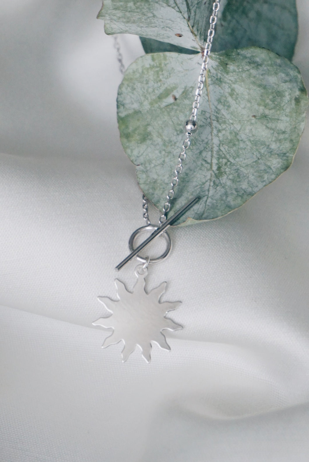Sun toggle chain necklace