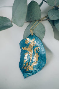 Olive leaf chain necklace