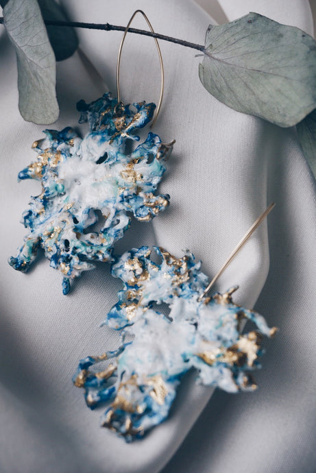 Santorini moss earrings