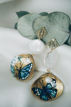 Butterfly seashell earrings