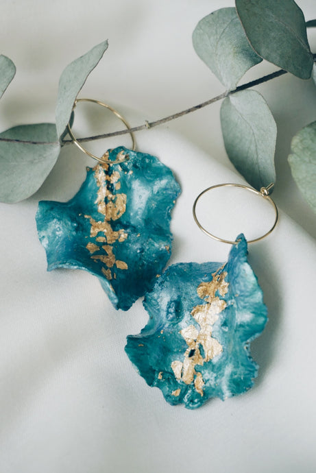 Olive leaf earrings