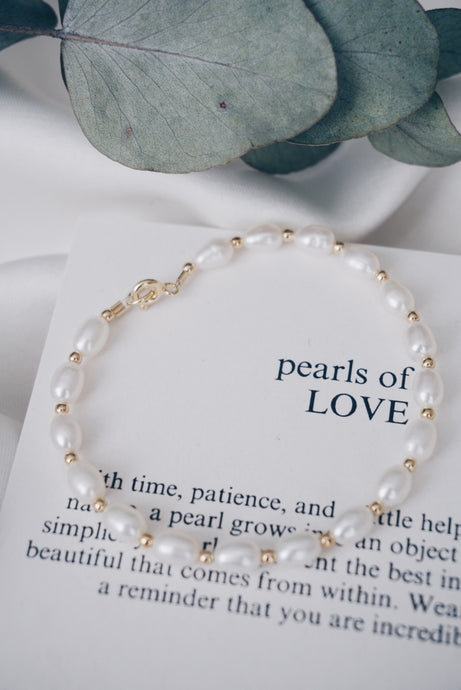 Summer bead pearl bracelet