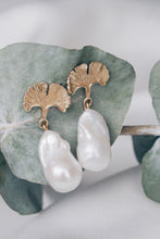 Ginko baroque pearl earrings