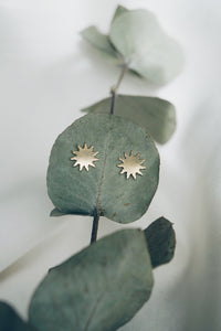 Sun stud earrings