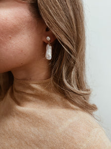 Biwa pearl earrings