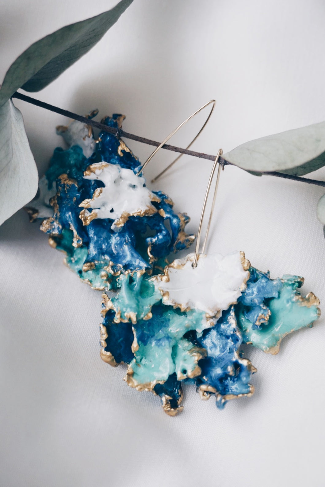 Olive moss earrings