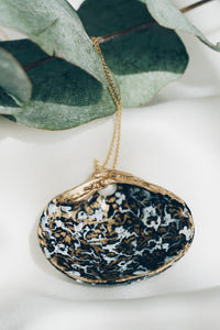 Black moon seashell necklace
