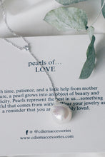 Silver stone baroque pearl necklace