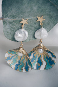 Ocean seashell earrings