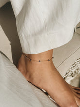 Dark blue chain ankle bracelet