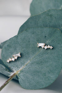 Moonlight stone stud earrings