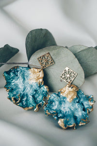 Boho moss earrings