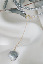 Grey amber pearl necklace