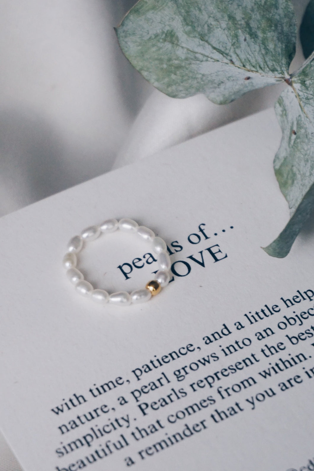 Timeless bead pearl ring
