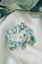 Green moss chain necklace