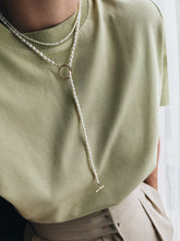 Long toggle pearl necklace