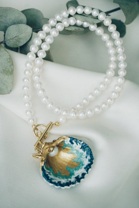 Lu seashell chain necklace