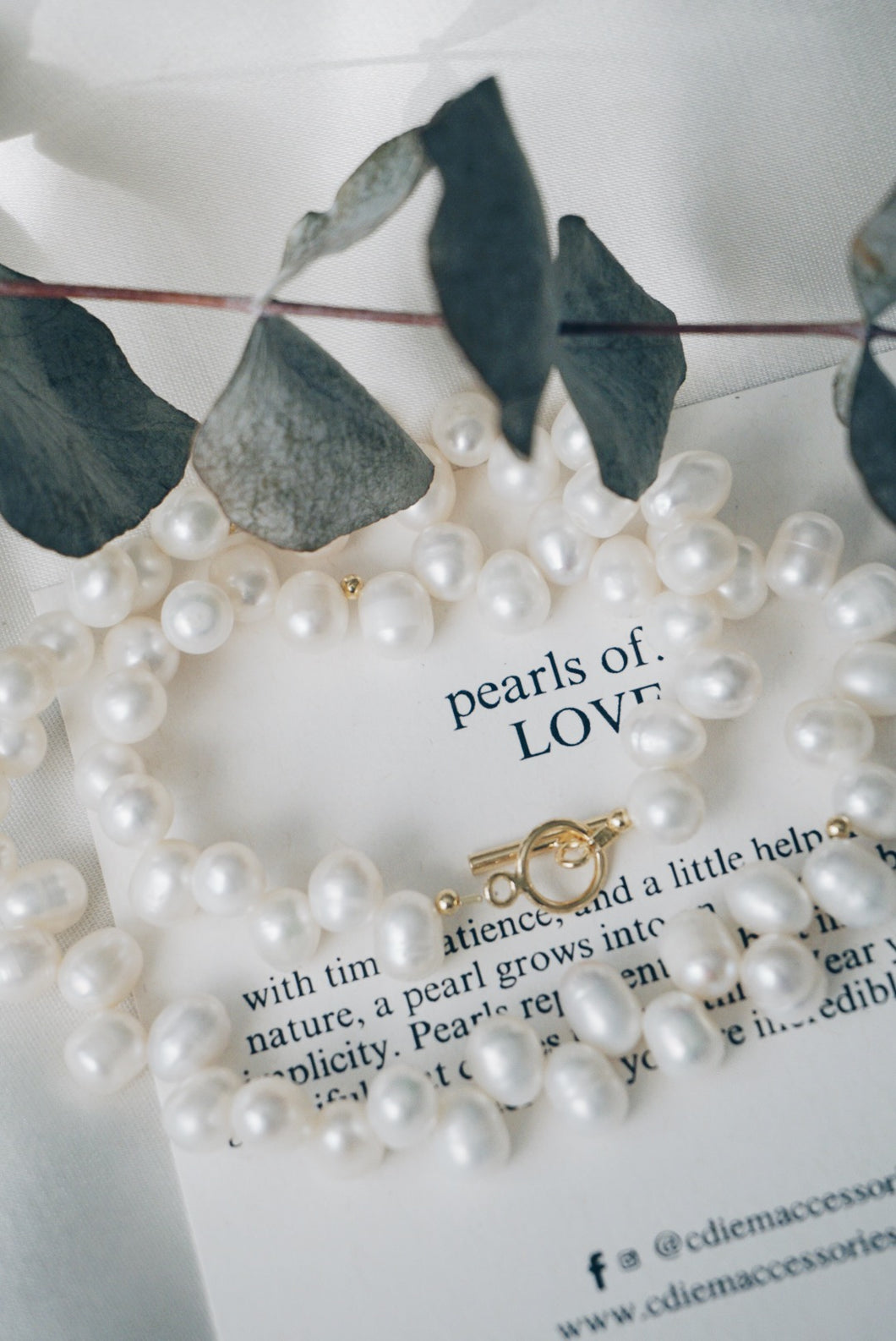 Wheats rice pearl necklace