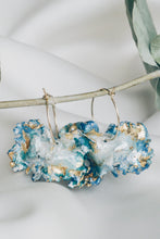 Blue moss earrings
