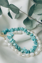 Summer turqouise pearl necklace