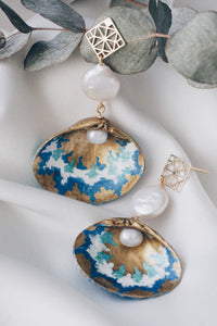 Paris seashell earrings