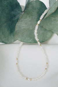 Bead pearl ankle bracelet