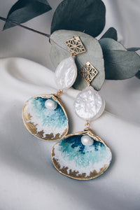 Waves seashell earrings