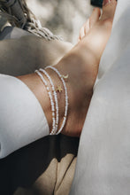 Moon pearl ankle bracelet