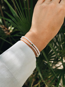 Delicate double pearl bracelet