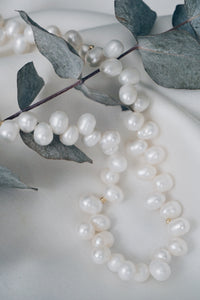 Wheats rice pearl necklace