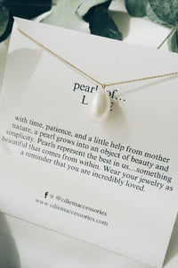 Drop pearl necklace