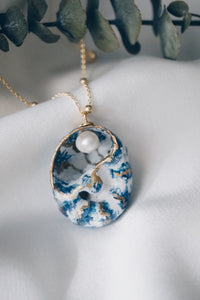 Bead chain sea snail necklace