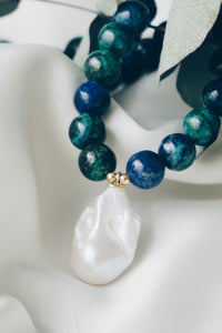 Summer chrysocolla baroque necklace