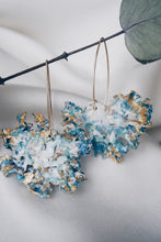 Blue moss earrings