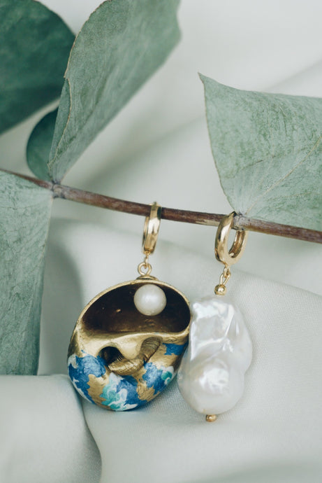 Ocean seasnail earrings