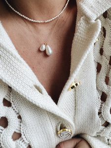 Chloe pearl chain necklace