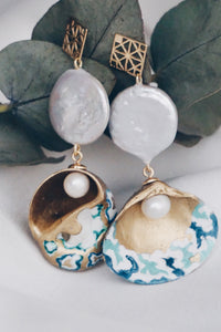 Ocean seashell earrings