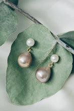 Edison double pearl earrings