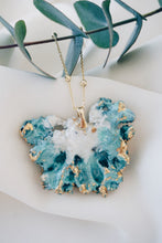 Green moss chain necklace