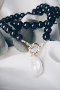 Garnet baroque necklace