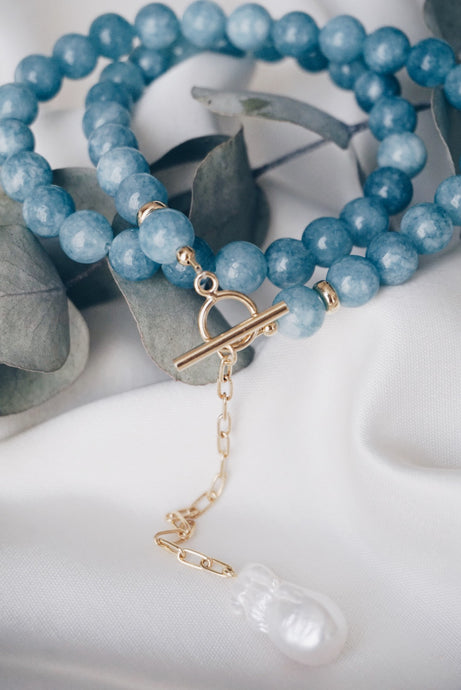 Naomi aquamarine necklace