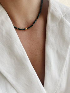 Azurite bead necklace