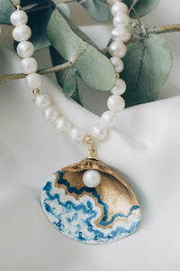Matera seashell pearl necklace