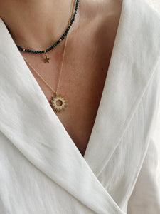 Azurite star necklace