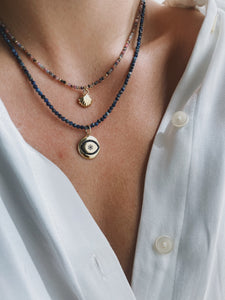 Summer shell crystal necklace